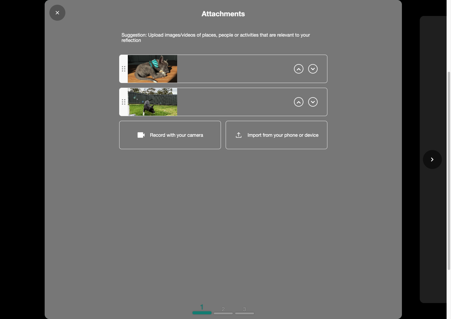 To make adjustments, select your attachments...
