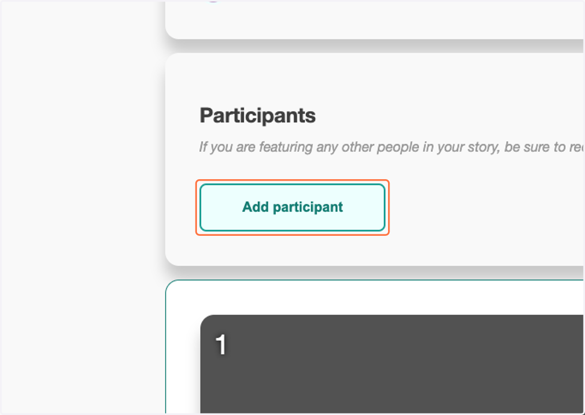 To include consent, click "Add participant"