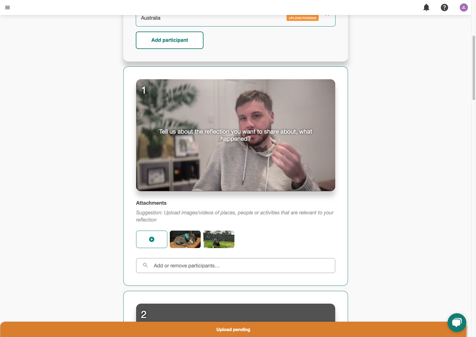 You can now see your response and your attachments