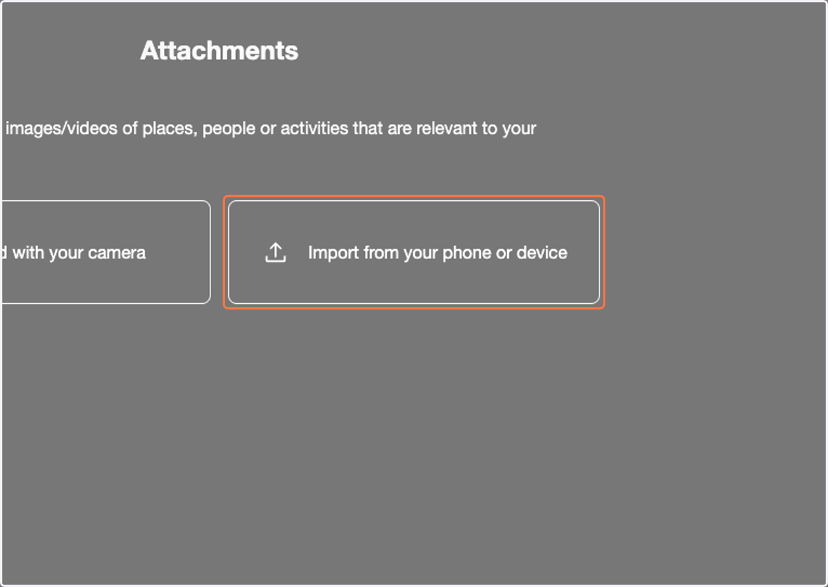 or Import files directly from your phone or device