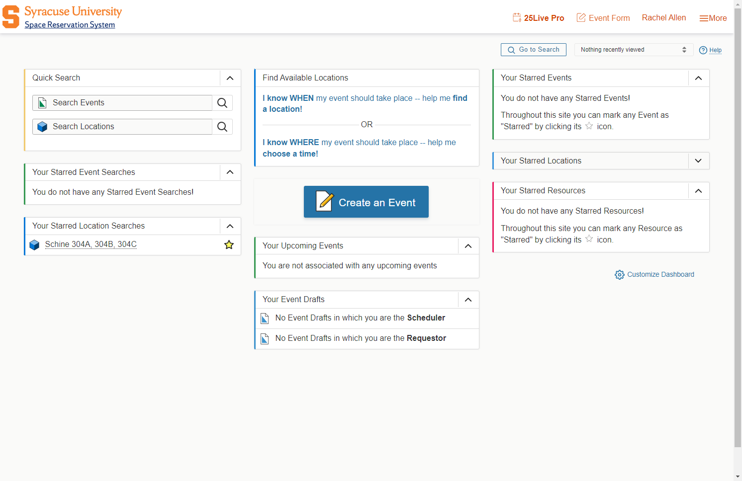 Click on Event Form