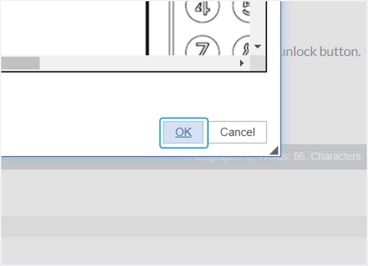 Click on OK