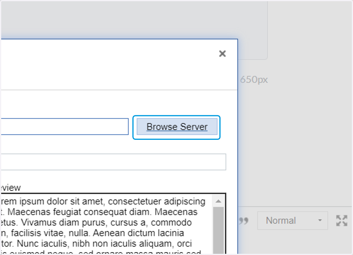 Click on Browse Server