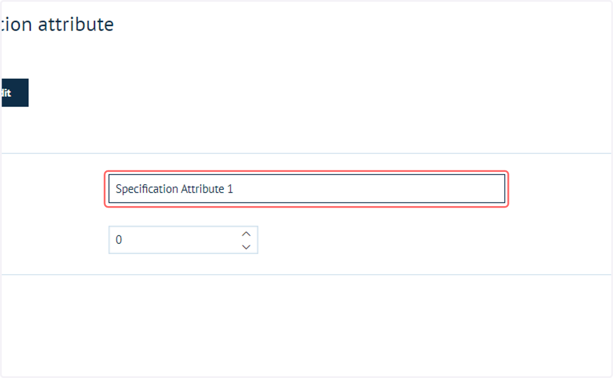 Type the name of the attribute