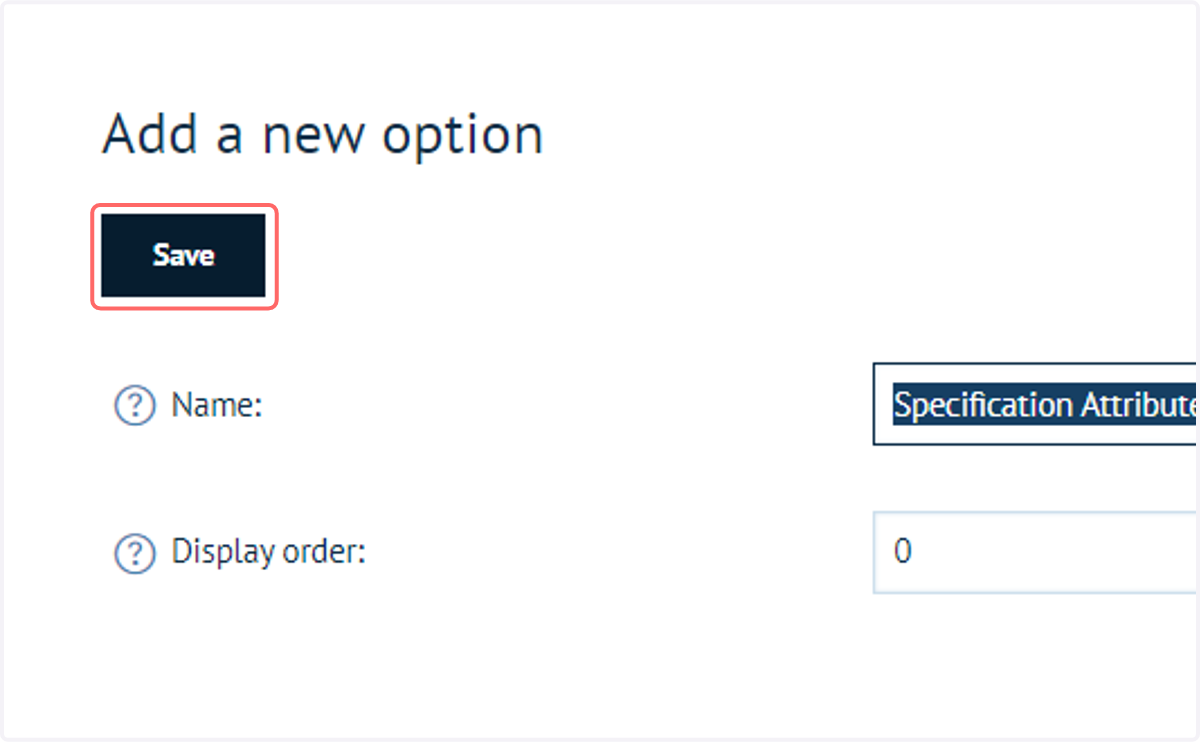 Click on Save