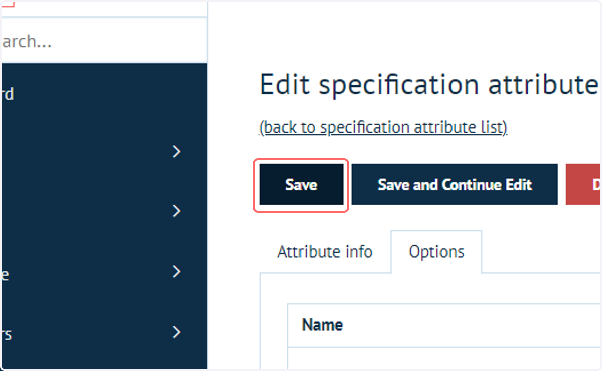 Click on Save
