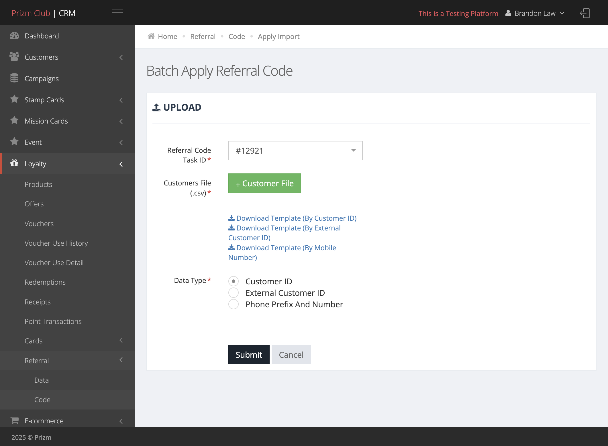 Select Data Type
