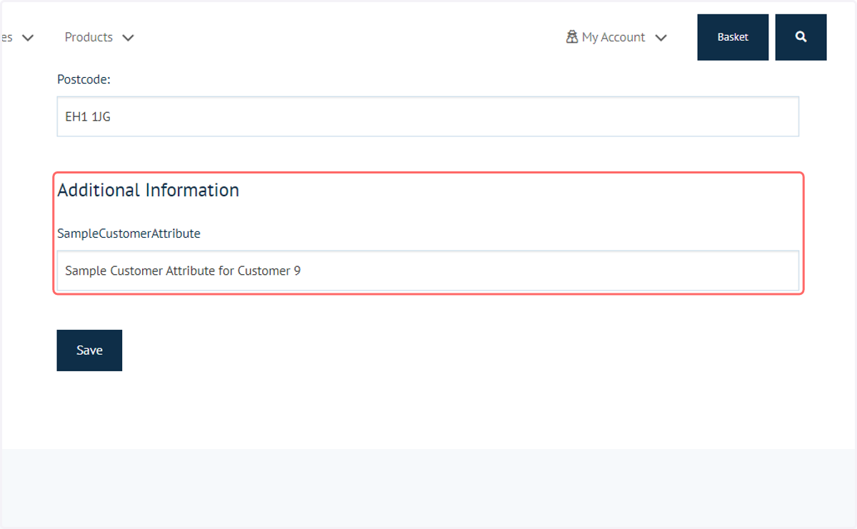 The Customer Attribute information will be detailed under the Additional Information section