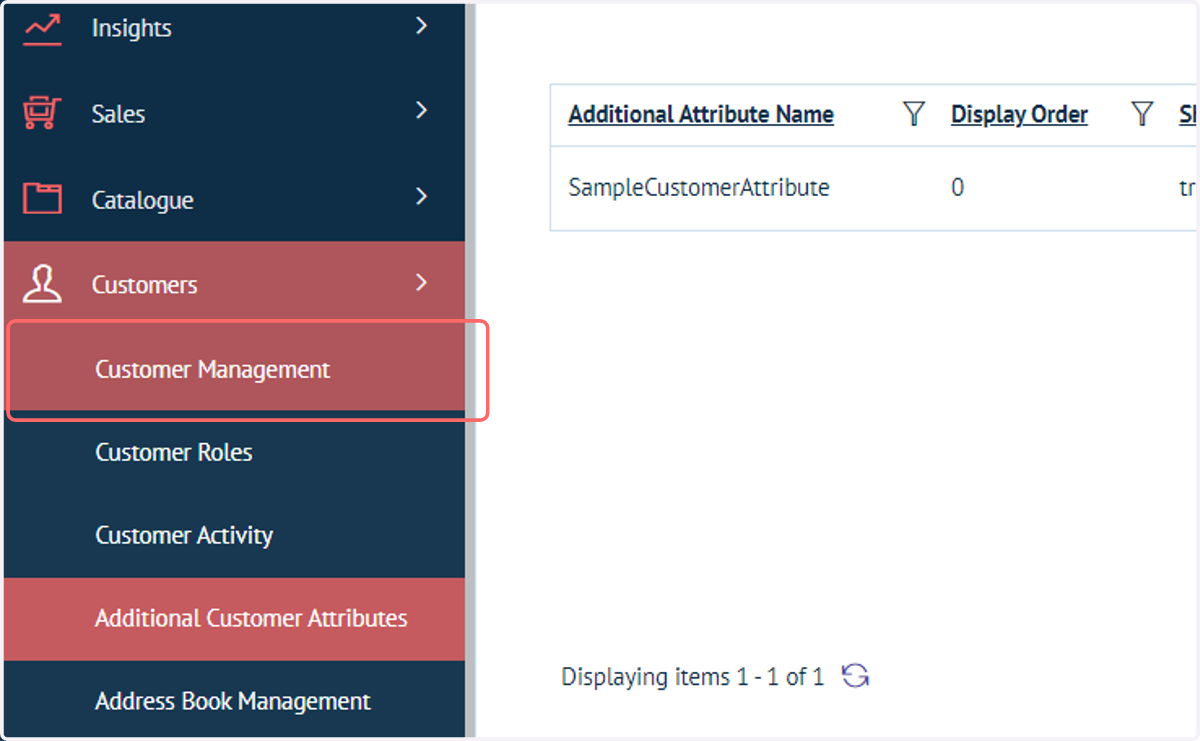 Click on Customer Management