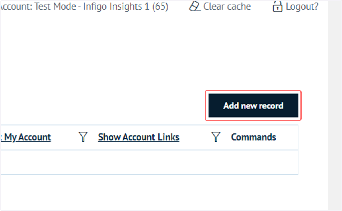 Click on Add new record