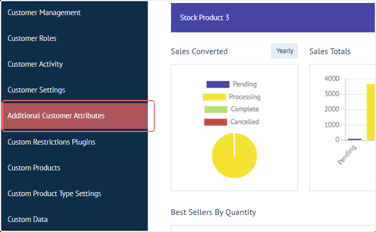 Navigate to Additional Customer Attributes