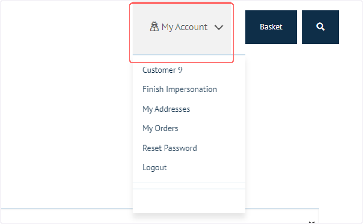 Click on My Account