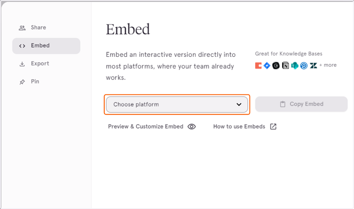 Click on Choose platform