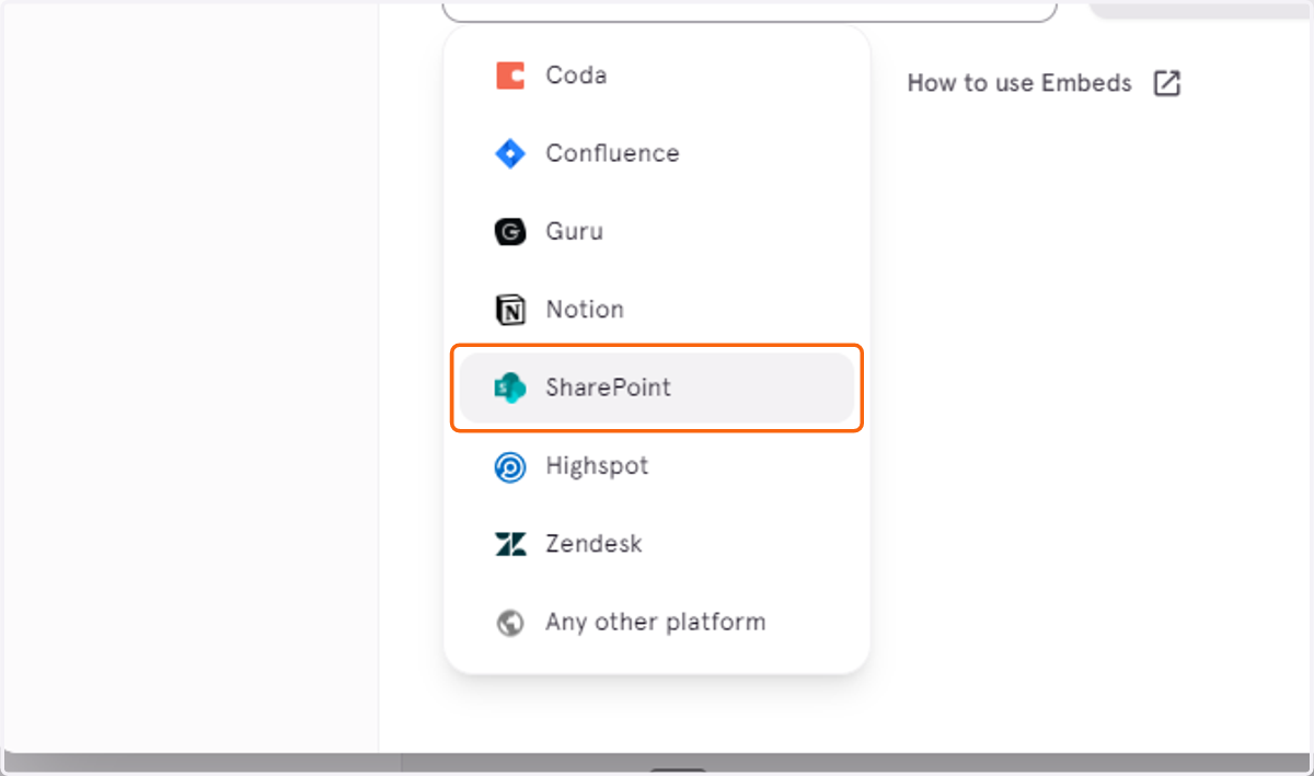 Select SharePoint