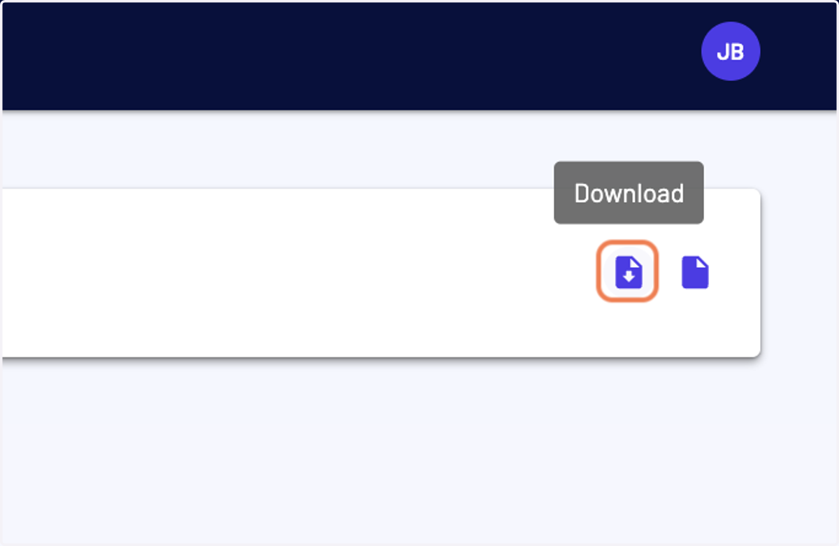Later on, you can also download it by clicking on its name or on "Download"