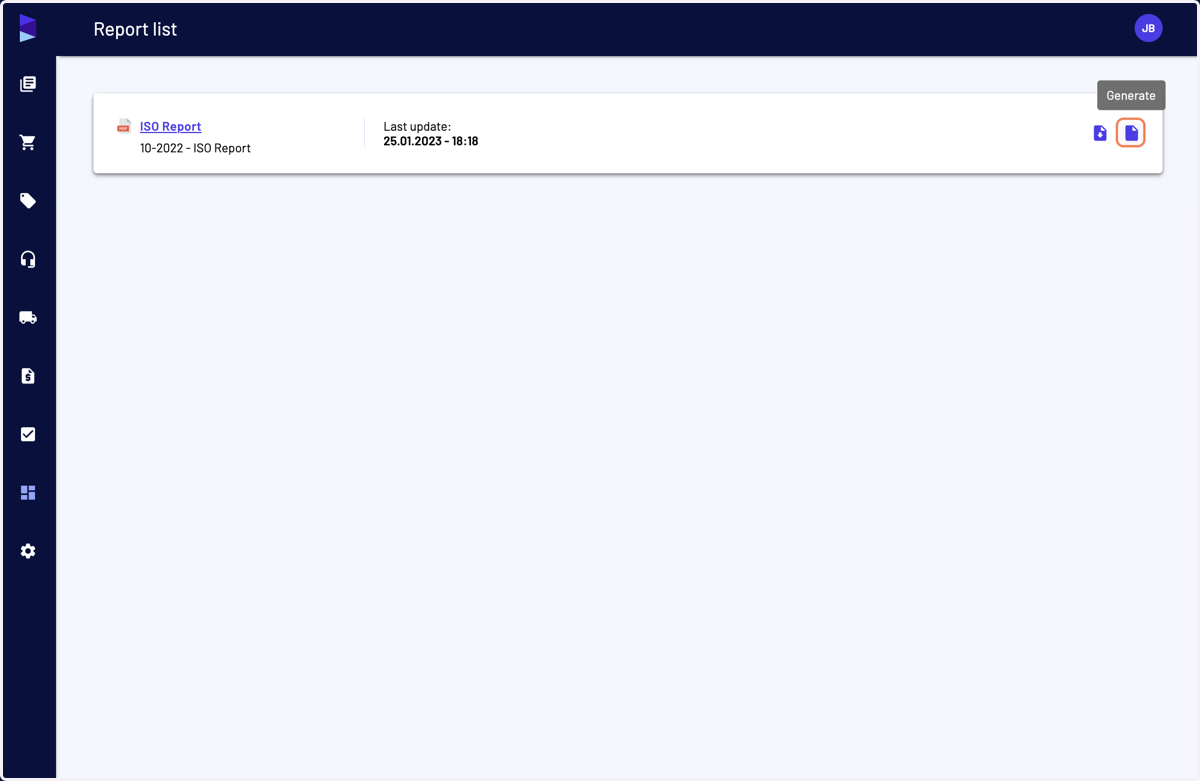 Then click on "Generate"