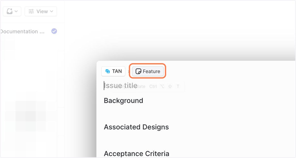 Click on Feature