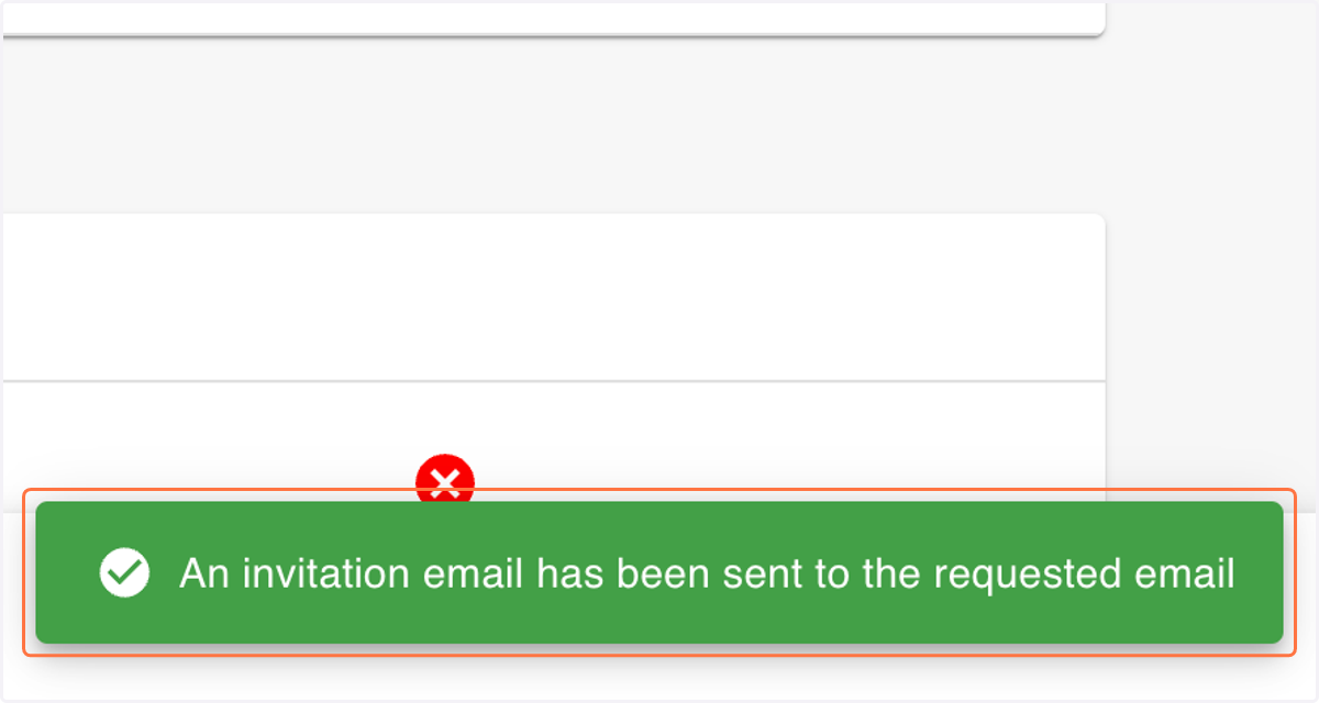 Ensure the confirmation notification shows up