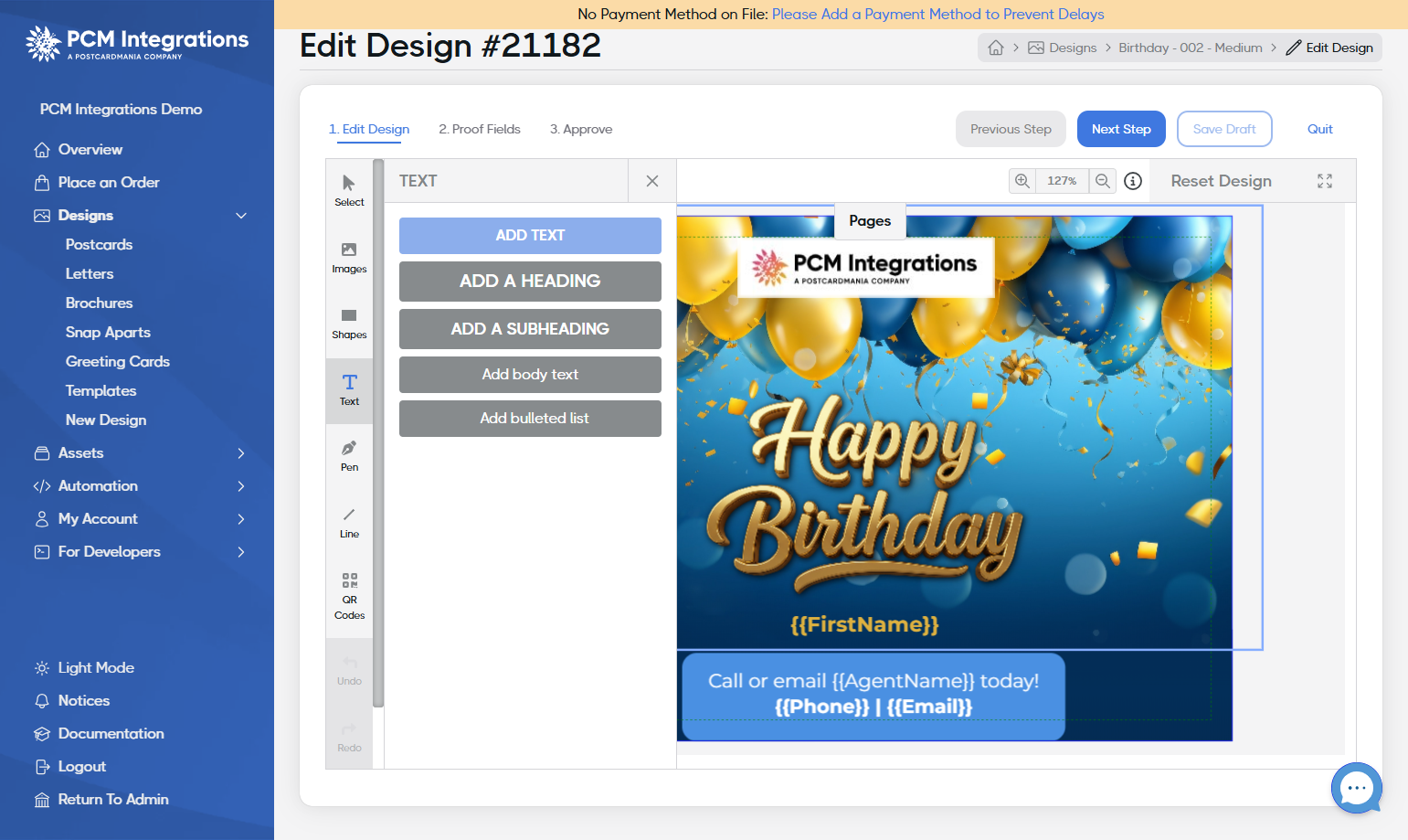 Click on ADD TEXT