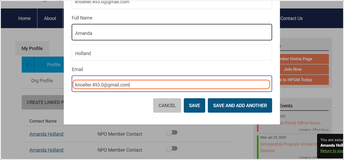 Enter their email address. This should be the same as their username.
