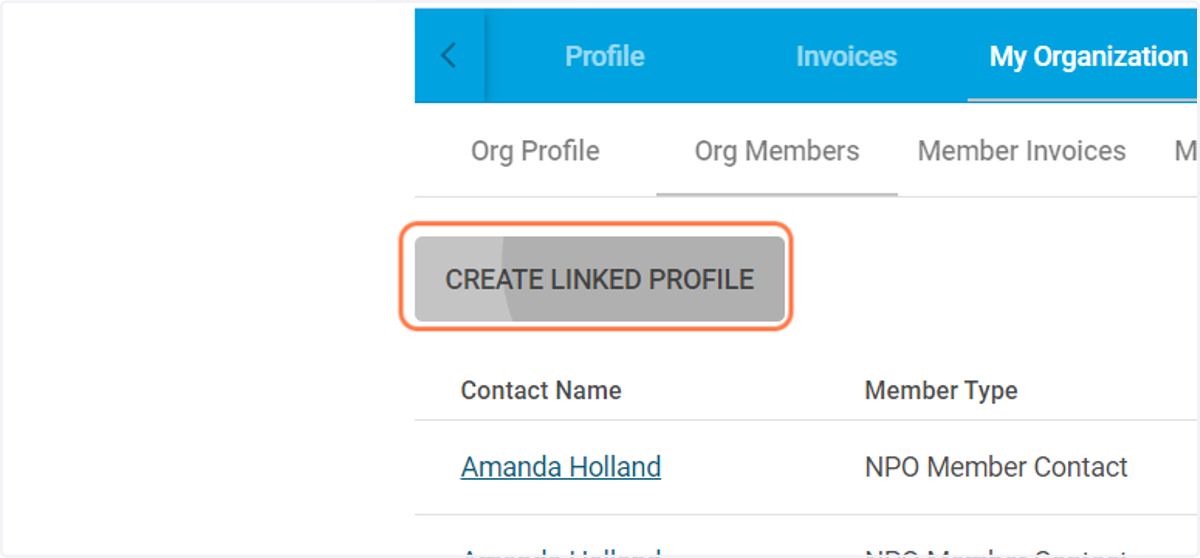 Click on CREATE LINKED PROFILE