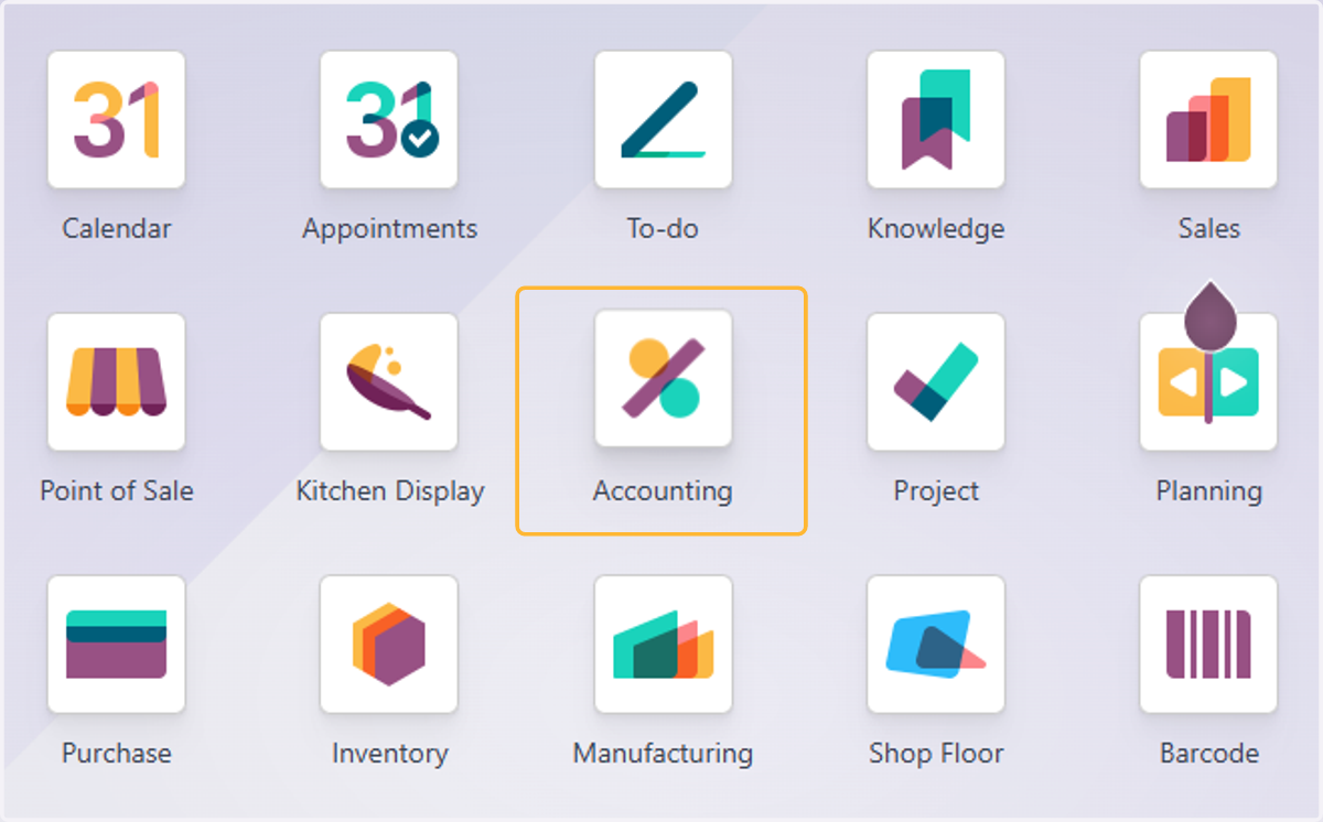 Click on Accounting
