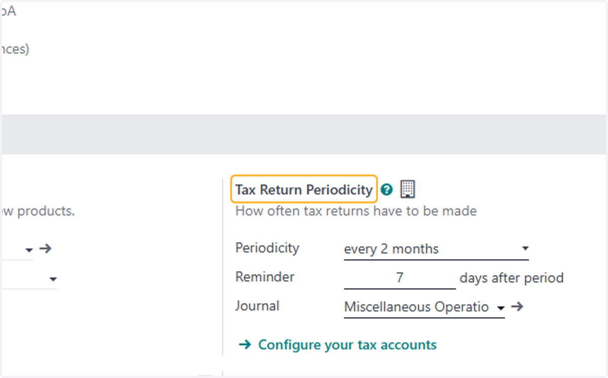 Select the relevant period.
