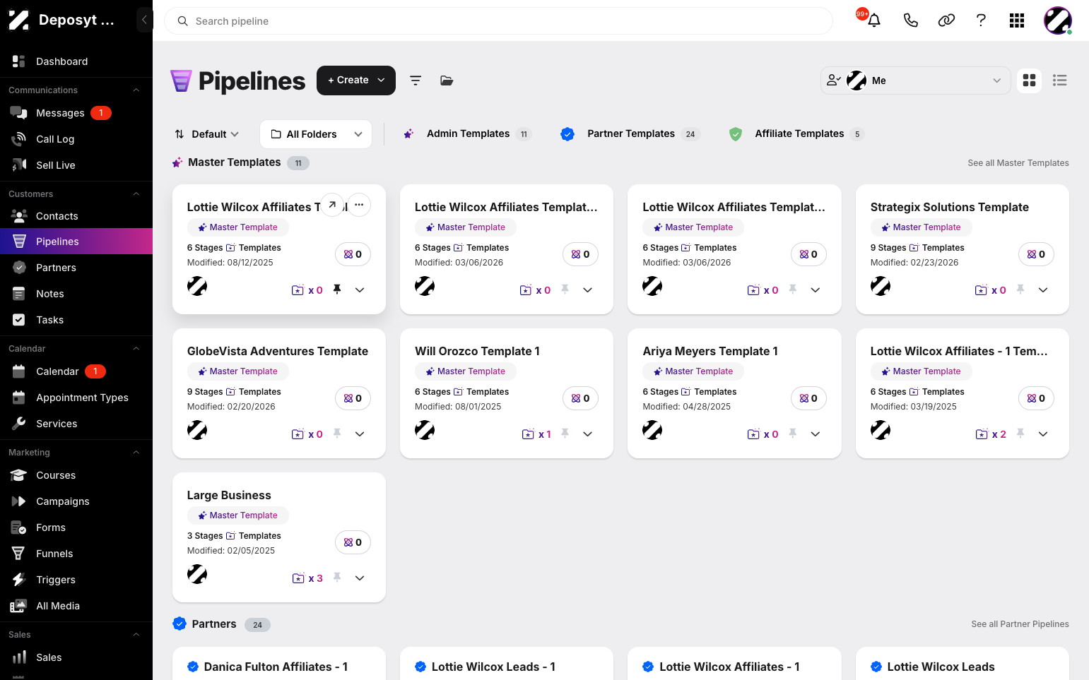 Step 2: Click on a pipeline to open it and view more information about the pipeline and its stages.