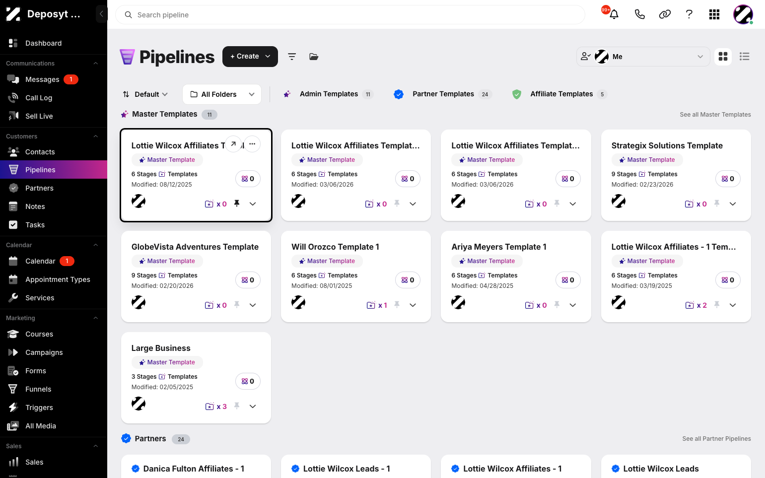 Step 2: Click on a pipeline to open it and view more information about the pipeline and its stages.