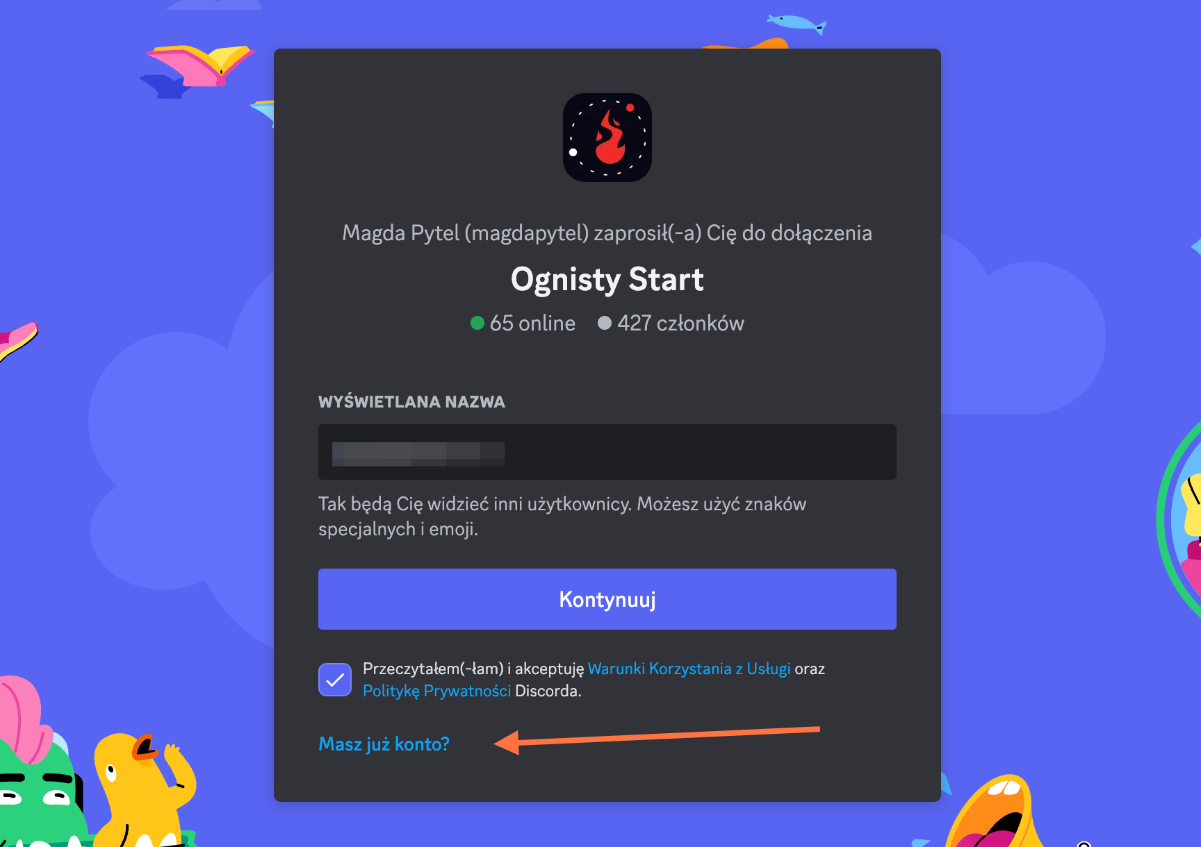 Jeżeli MASZ KONTO na Discord: