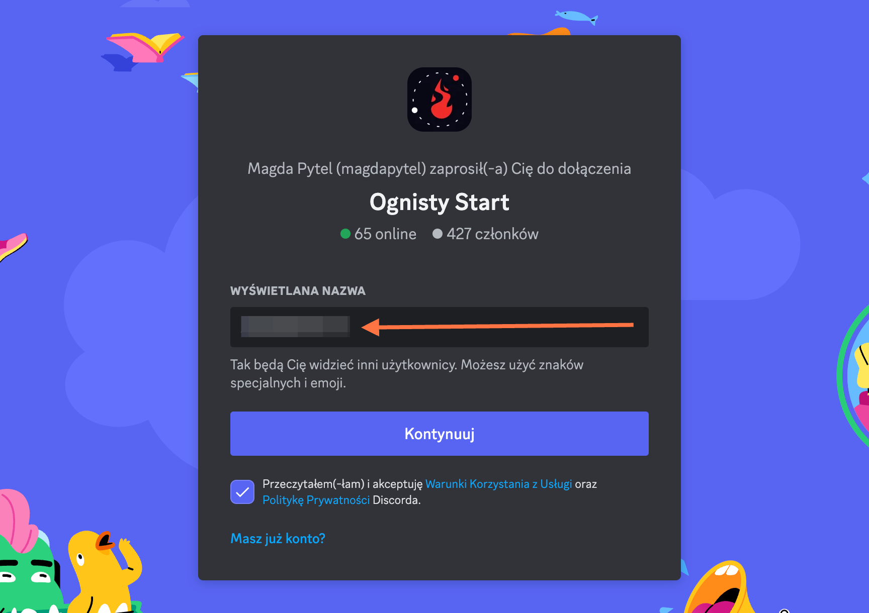 Jeżeli NIE MASZ KONTA na Discord:
