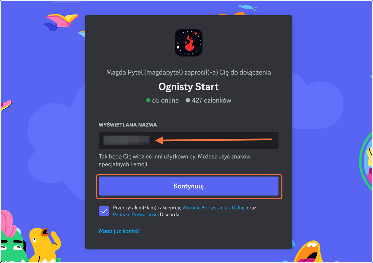 Jeżeli NIE MASZ KONTA na Discord: