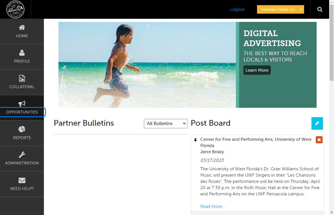Click on OPPORTUNITIES