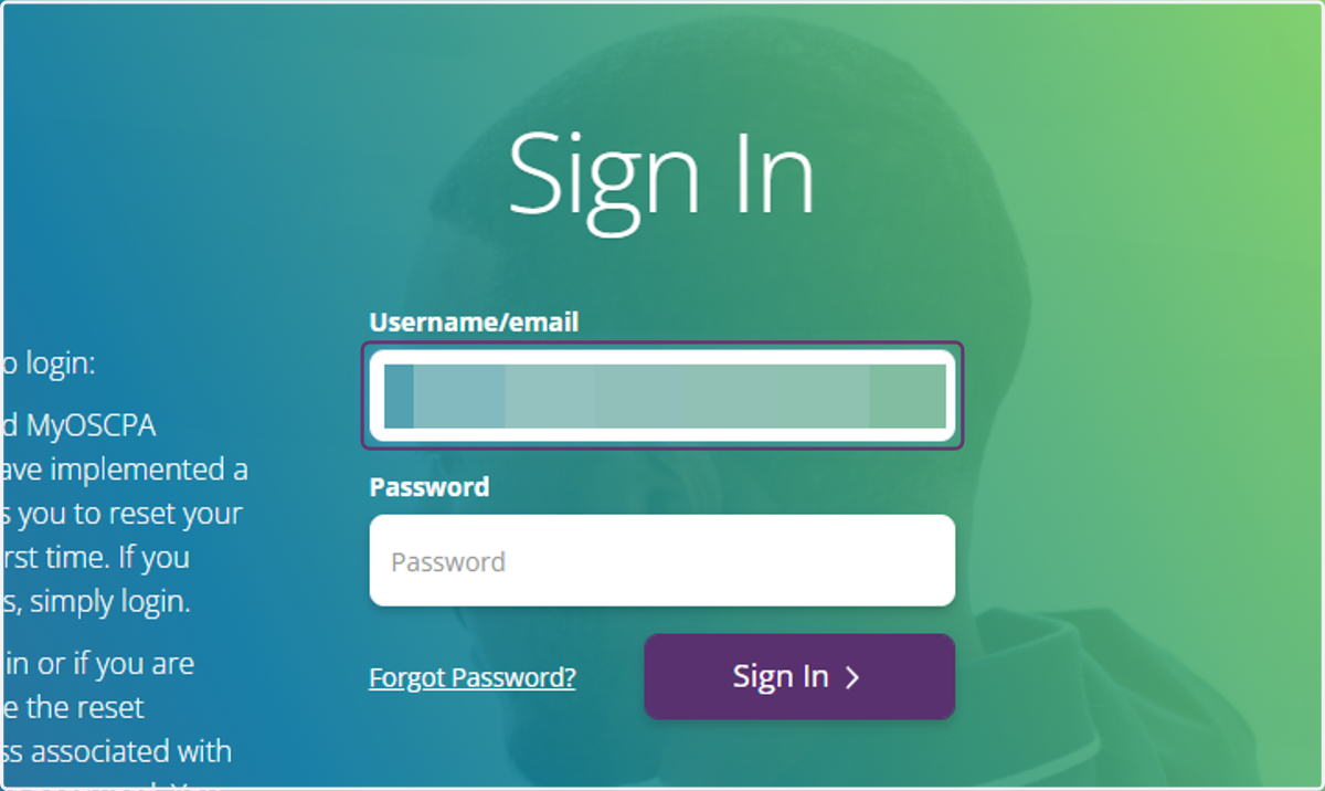 Enter your username