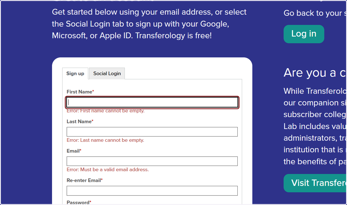 Click on First Name