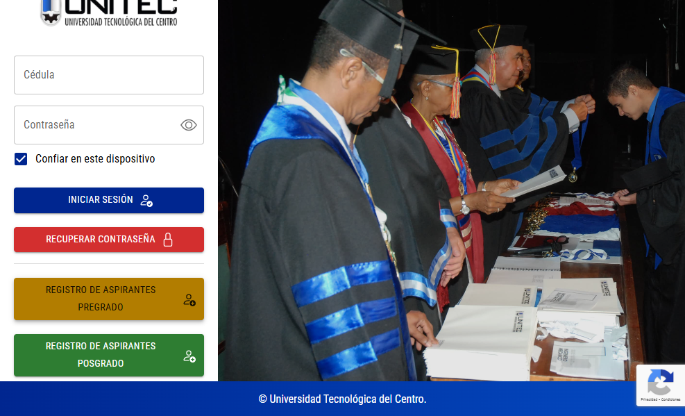 Haz click en el botón REGISTRO DE ASPIRANTES PREGRADO
