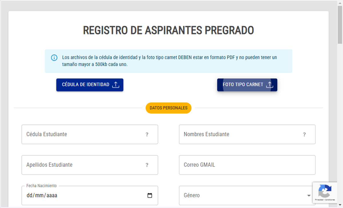 Click en FOTO TIPO CARNET