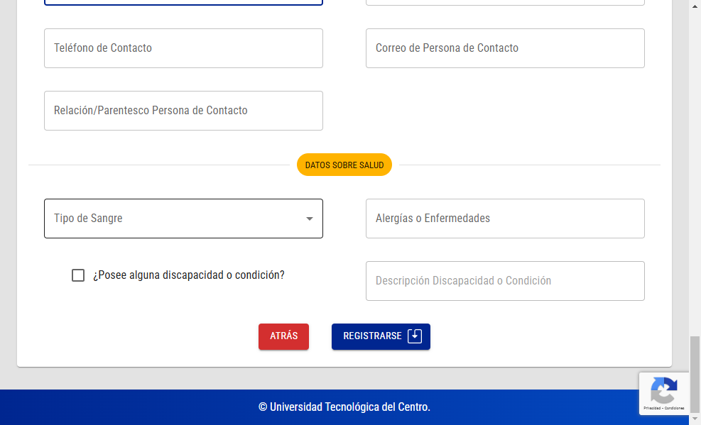Seleccioa tu Tipo de Sangre
