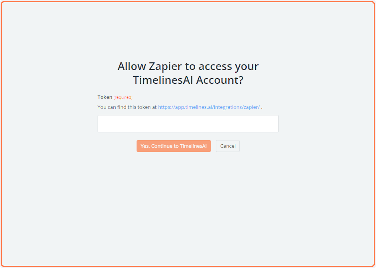 Click on Allow Zapier to access your TimelinesAI Account?…