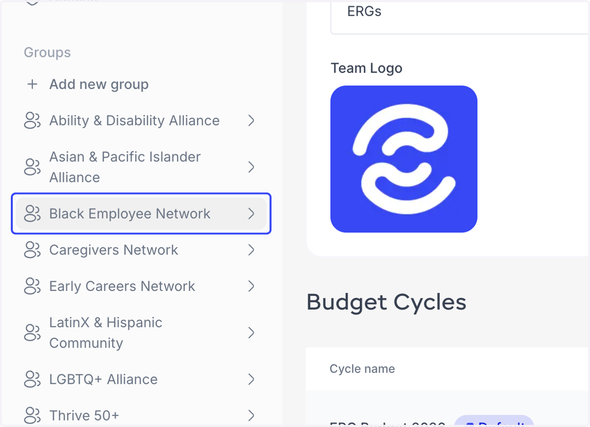Click on Group Name