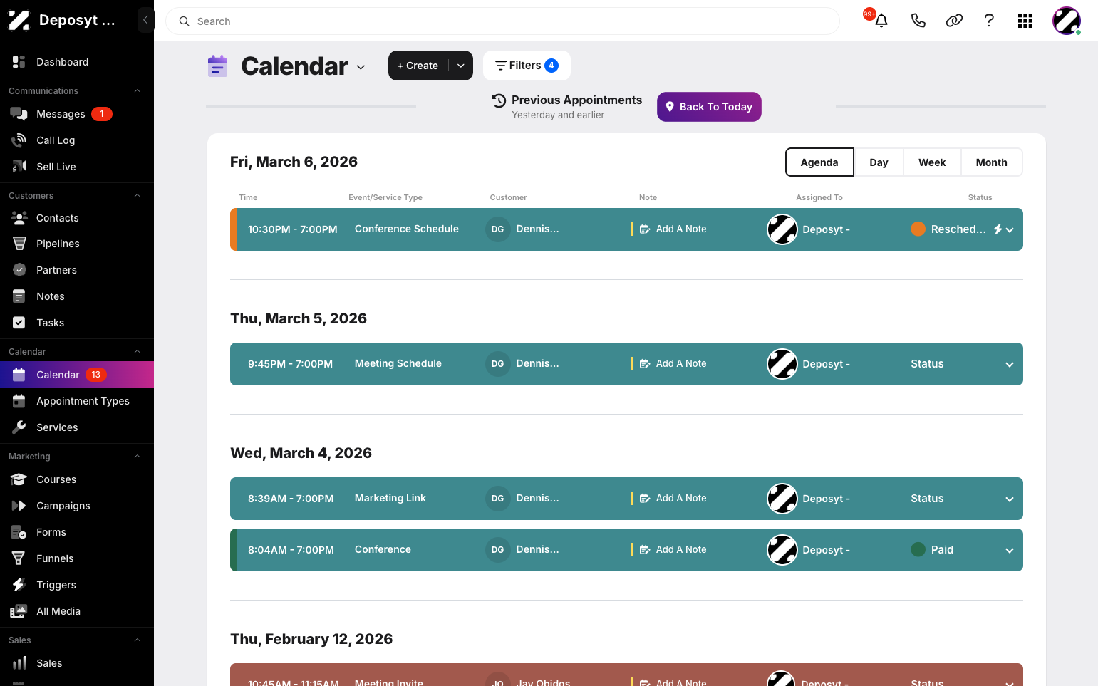 Step 2: In the Archive section, click the ‘Back to Today’ button to return to today in the calendar.