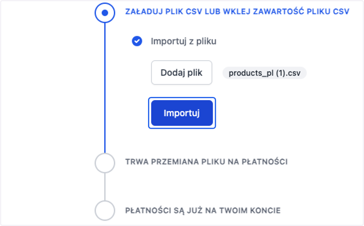 Kliknij > Importuj