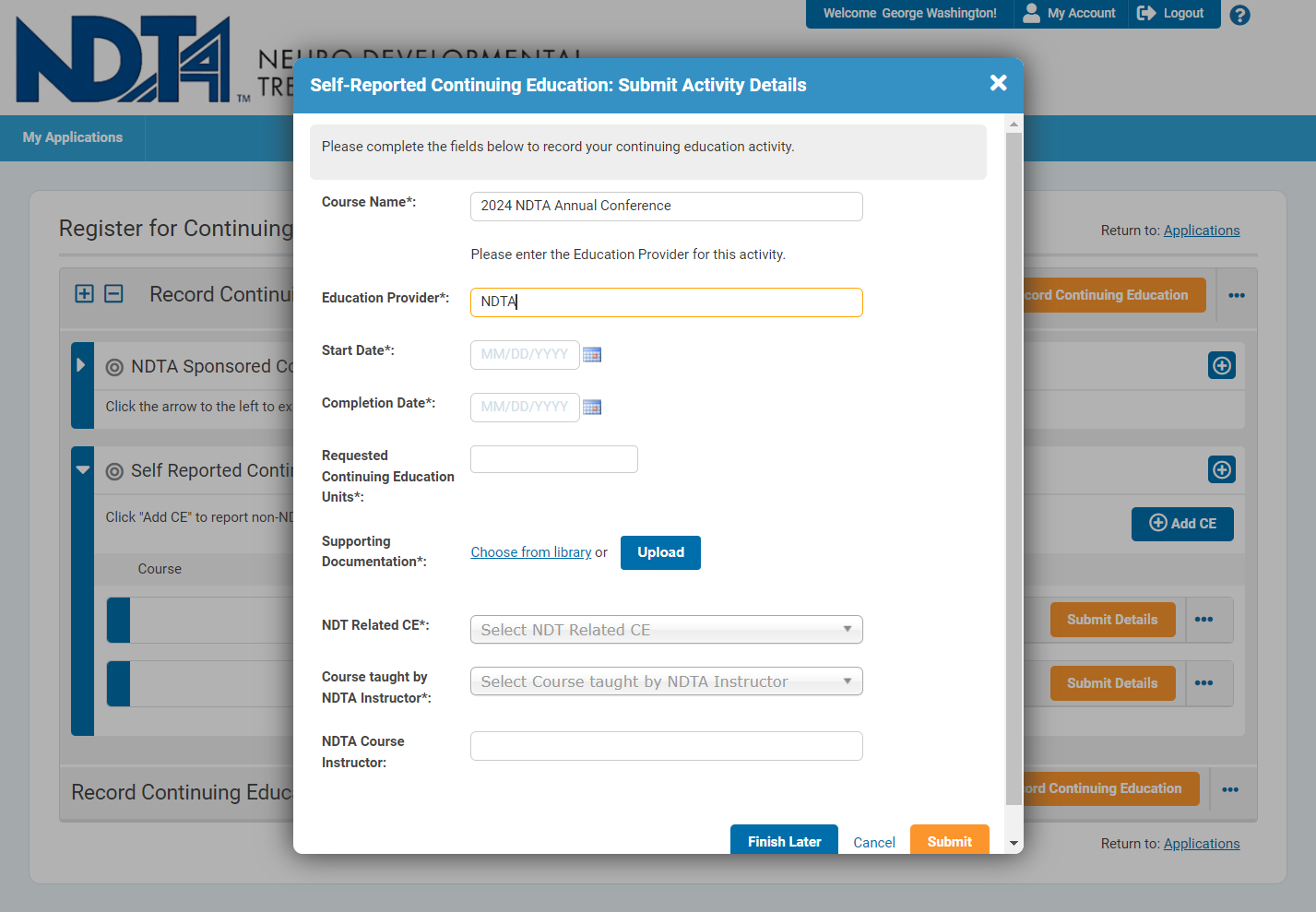 Please include the education provider