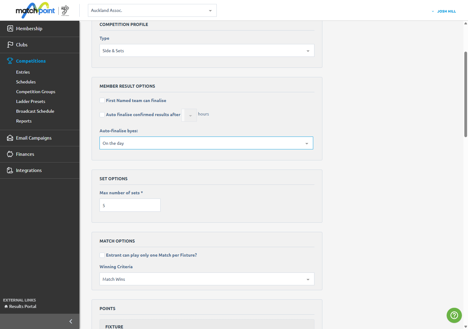 You can allows results to be autofinalised
