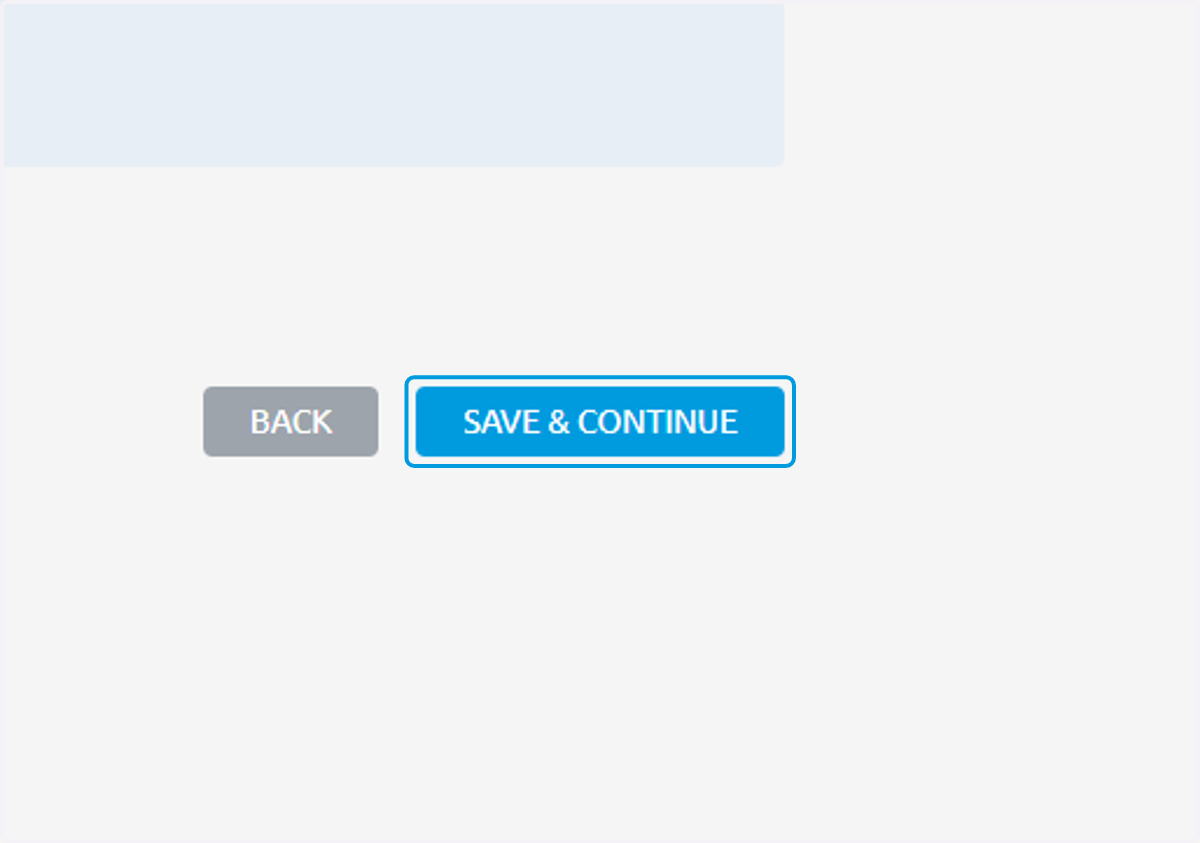 Click on SAVE & CONTINUE