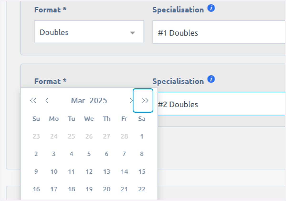 select date
