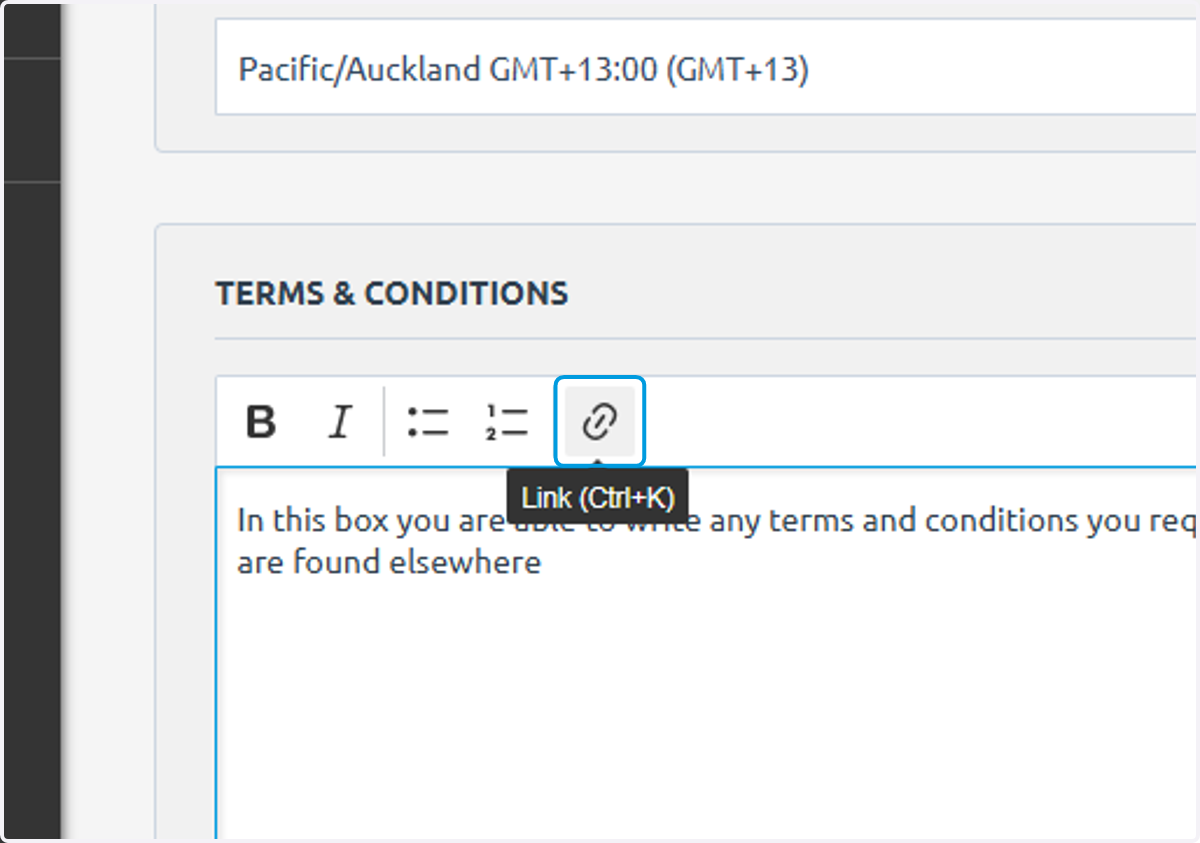 You are able to hyperlink to a different webpage if you like