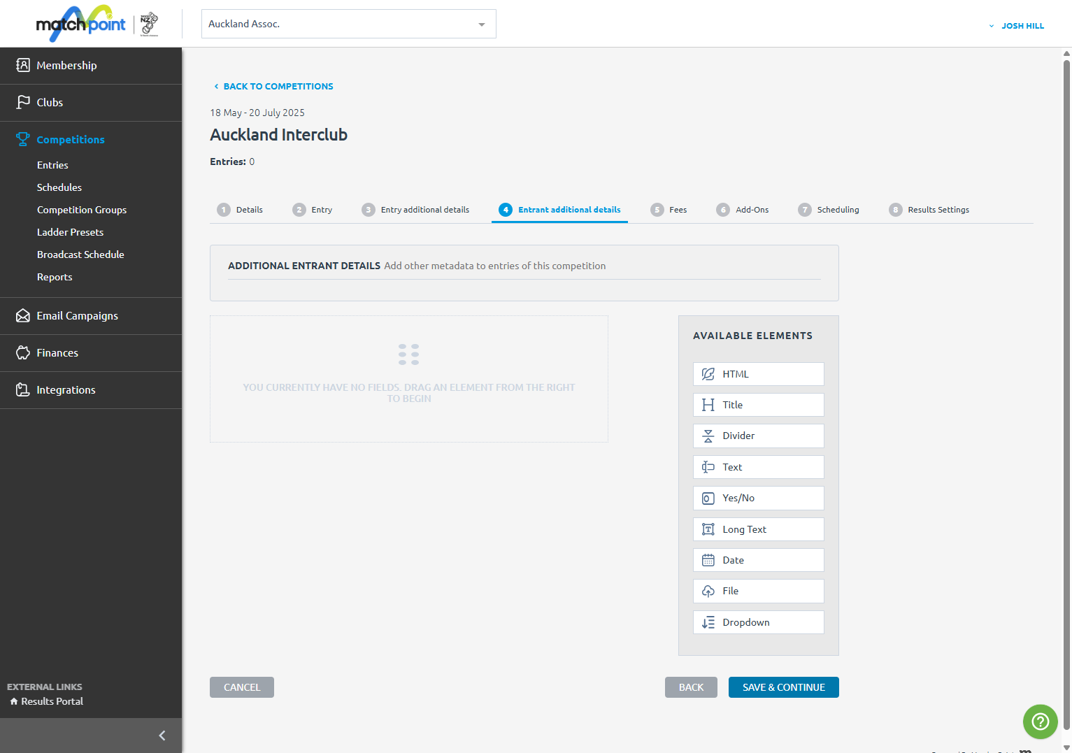 Click on ADDITIONAL ENTRANT DETAILS…