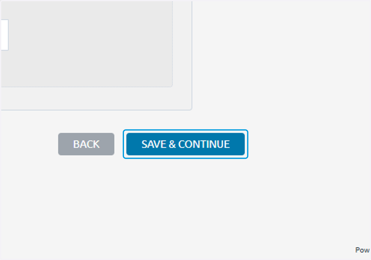 Click on SAVE & CONTINUE