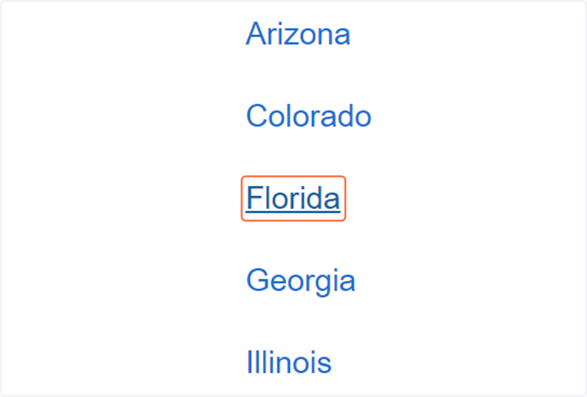 Click on Florida